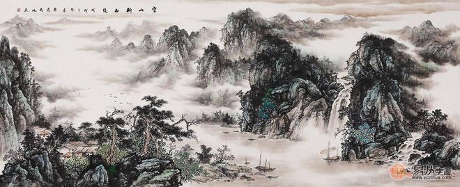 客厅装饰挂什么画？山水画风景靓丽kaiyun(图5)